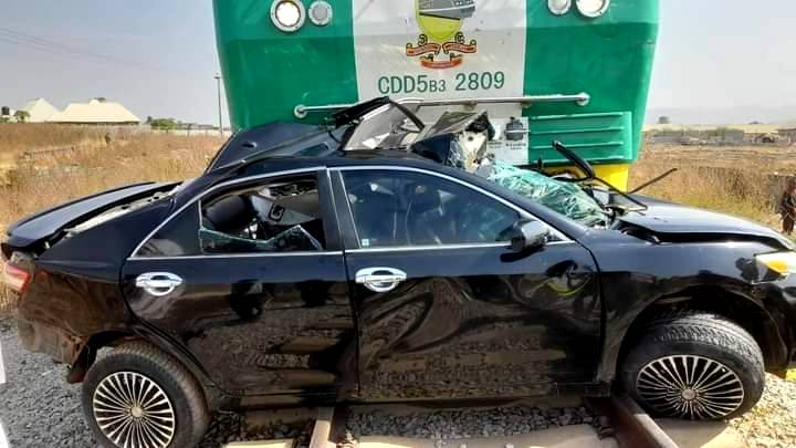 Train crushes car, lady in Abuja