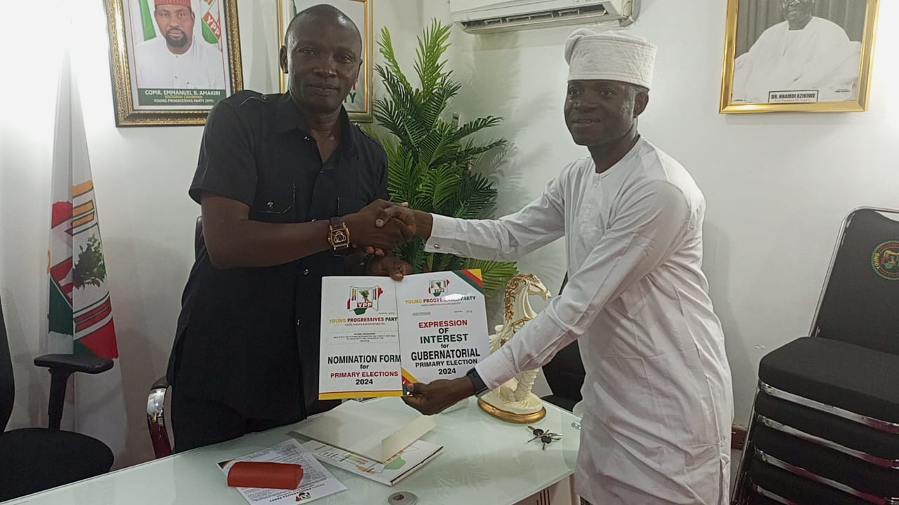 Ondo Governorship: YPP Offers Free Nomination Form To Ex-lLeader